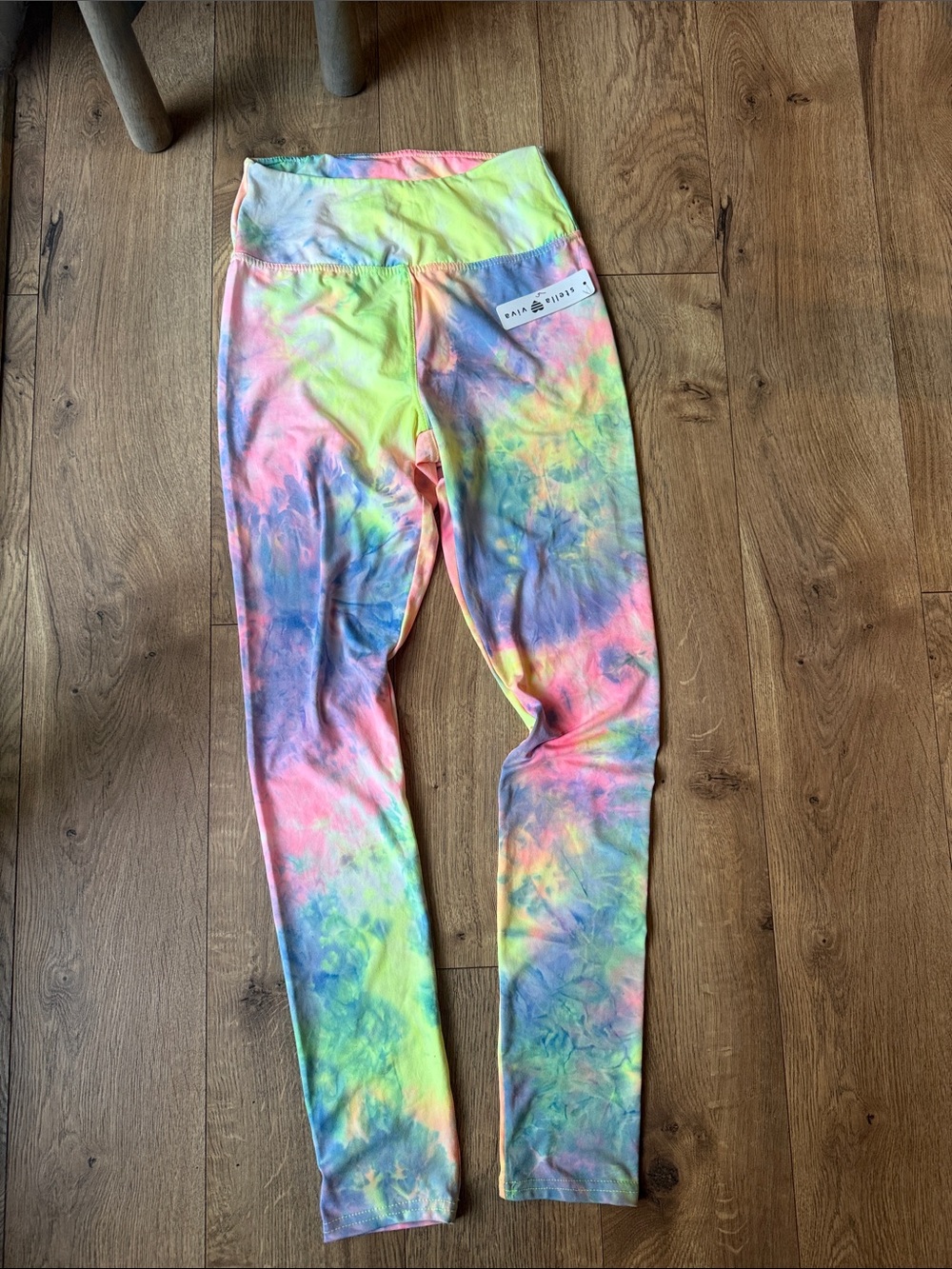 Tie-Dye High-Waist Leggings in Multi Pastel